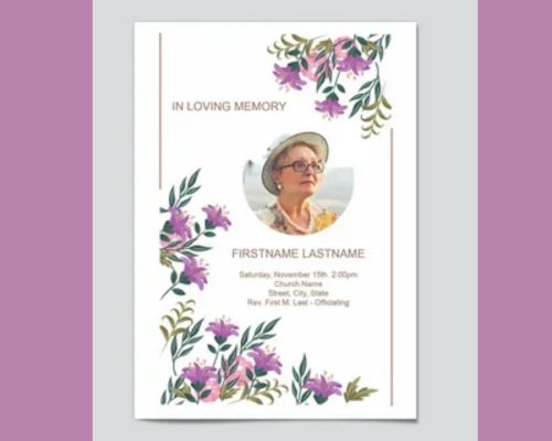 cover page of funeral program