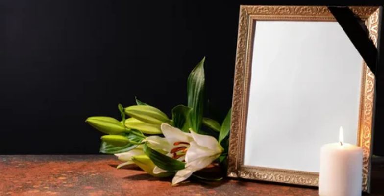 funeral photo frame background