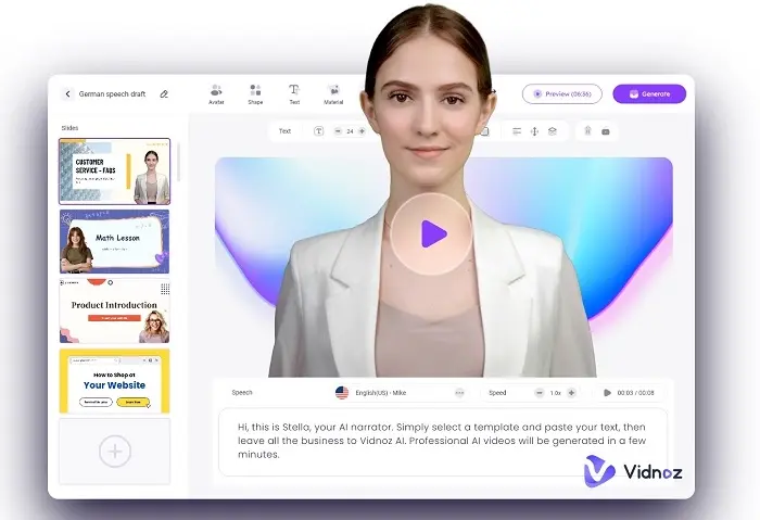 Create Videos in Seconds with Vidnoz Free Online AI Text-to-Video Generator