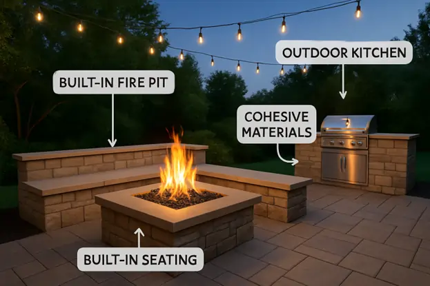How to Incorporate a Fire Pit Into Your Outdoor Kitchen or Patio Design